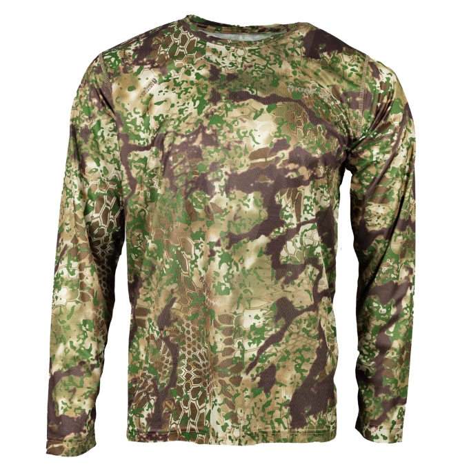 KRYPTEK tričko Hyperion LS Crew, dlhý rukáv - Kryptek Obskura Transitional