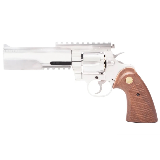 King Arms GAS revolver PYTHON 357 EVIL - Stříbrná