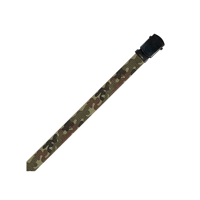 Children belt with black buckle WOODLAND/OLIV