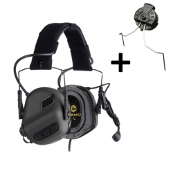 EARMOR taktický headset M32 PLUS SET, čelenka / montáž na helmu - Černá
