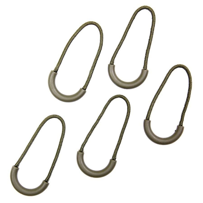 Zipper ring puller 5 pcs GREEN