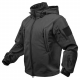 TACTICAL hooded jacket softshell BLACK, SIZE M