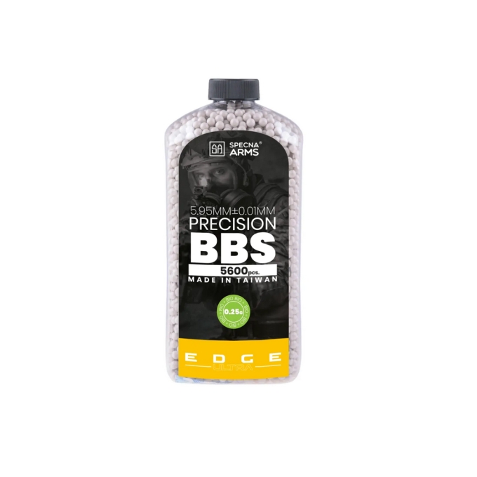 SA BIO guličky EDGE ULTRA™ 0,25g, 5600 BBs (veľká fľaša) - Biela