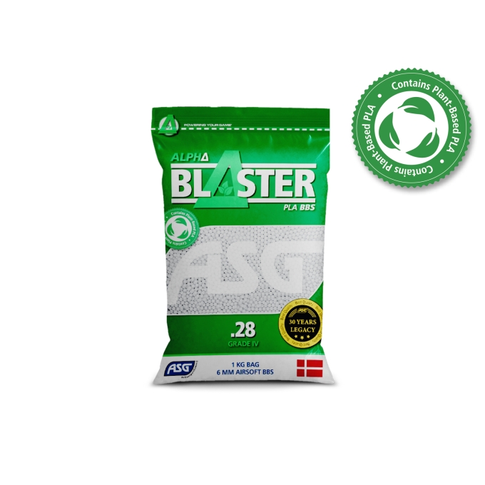 ASG BIO BBs ALPHA Blaster PLA 0,28g, 3500 BBs - White