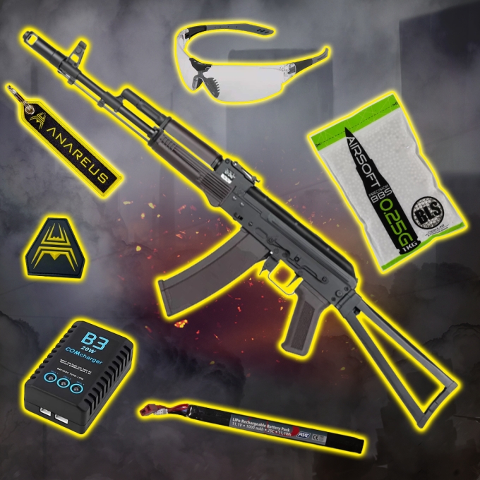 STARTER PACK set SA AK-74S (SA-J74 CORE™ HAL ETU Gen2) - Čierna / Plum