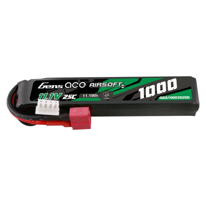 Gens ACE Li-Pol baterie 11,1V 1000mAh, 25C, T-Dean - Buffer stick