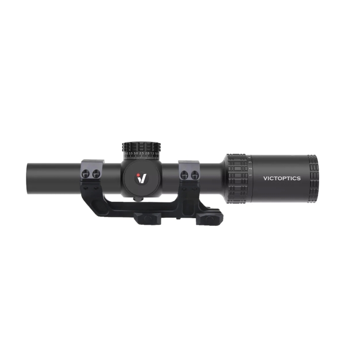 VictOptics LPVO Riflescope S10 1–10x24 + One-Piece Mount - Black