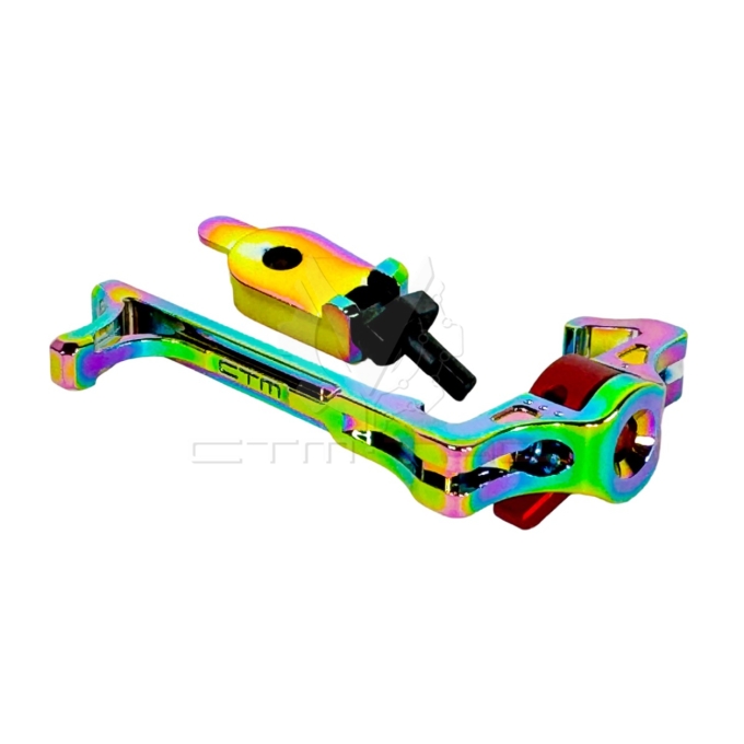 CTM REAPER AAP-01 Enlarged Charging Handle with Selector Switch - Electroplating Rainbow