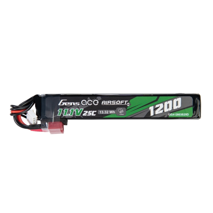 Gens ACE Li-Pol baterie 11,1V 1200mAh, 25C, T-Dean - Buffer stick (126 mm)