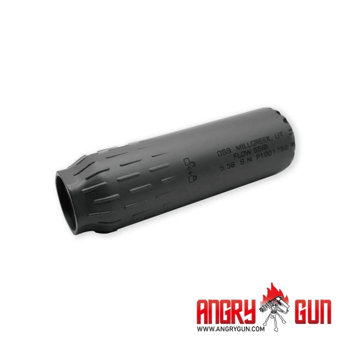 Angry Gun 3D tlačený oceľový tlmič FLOW 556K - Čierna