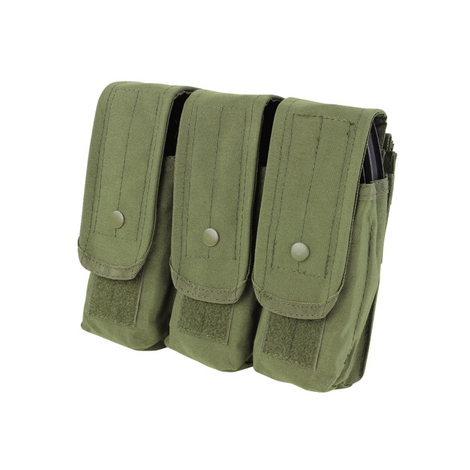 Triple AR/AK Mag Pouch MOLLE Olive