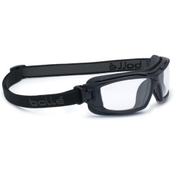 BOLLÉ ULTIM8 BSSI Safety Goggles, Clear Lenses - Black