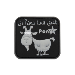 3D PVC PORN* GOAT Patch - Black