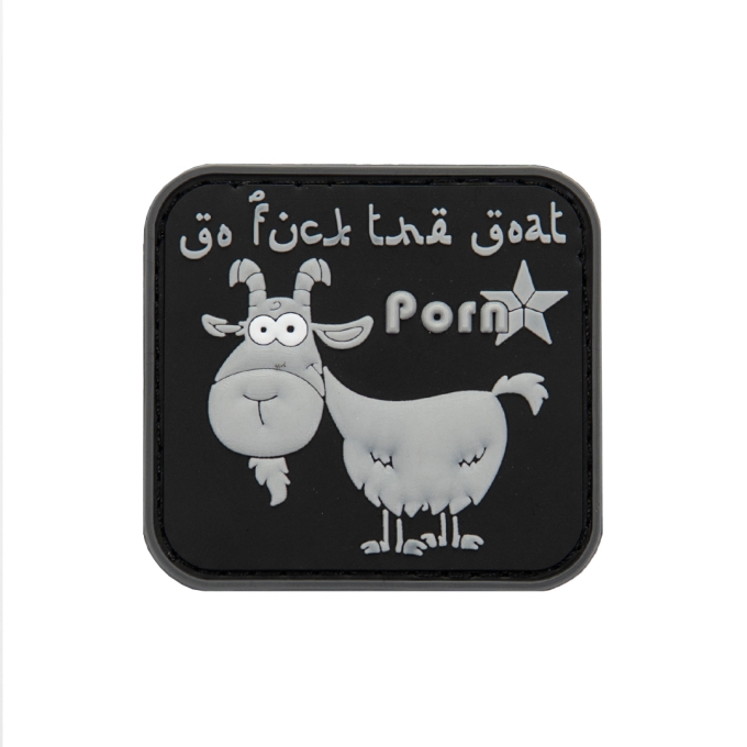3D PVC PORN* GOAT Patch - Black