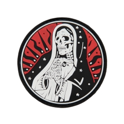 3D PVC SANTA MUERTE Patch - Red / black