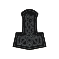 3D PVC THORS HAMMER Patch - Black