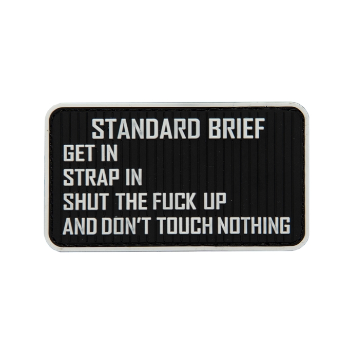 3D gumová nášivka STANDARD BRIEF Patch - Čierna