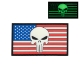 3D gumová nášivka PUNISHER US FLAG Patch - Barevná