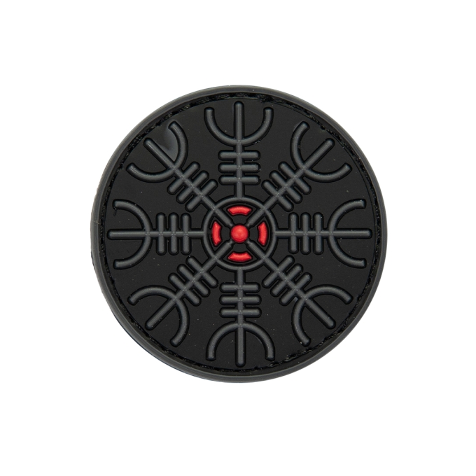 3D gumová nášivka HELM OF AWE Patch - Čierna