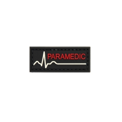 3D gumová nášivka PARAMEDIC LINE Patch - Čierna