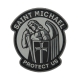 3D gumová nášivka SAINT MICHAEL PROTECT US Patch - Sivá