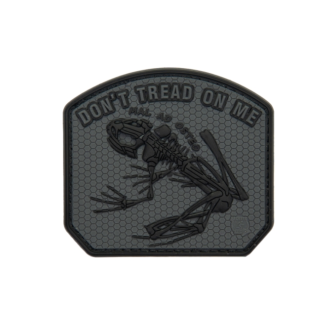 3D gumová nášivka DON´T TREAD ON ME - FROG Patch - Black