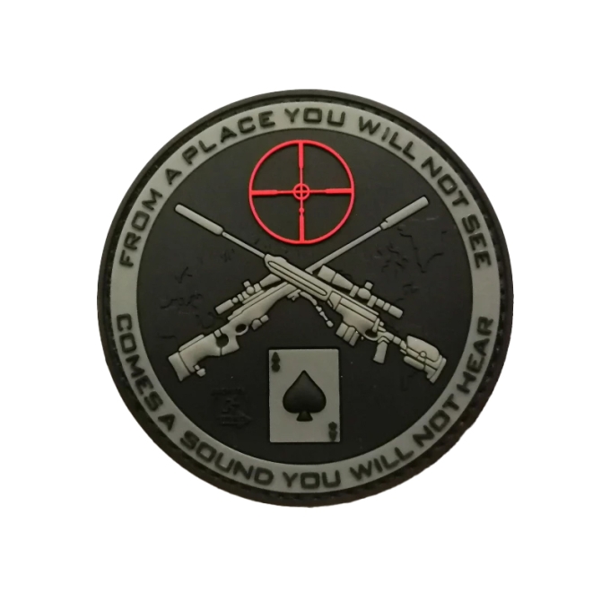 3D gumová nášivka SNIPER ACE Patch - Černá