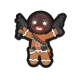 3D PVC Patch GINGERBREAD MAN - Brown