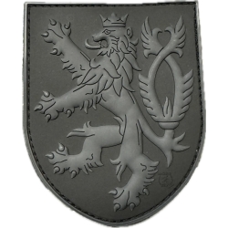 3D PVC CZECH LION Patch - Black