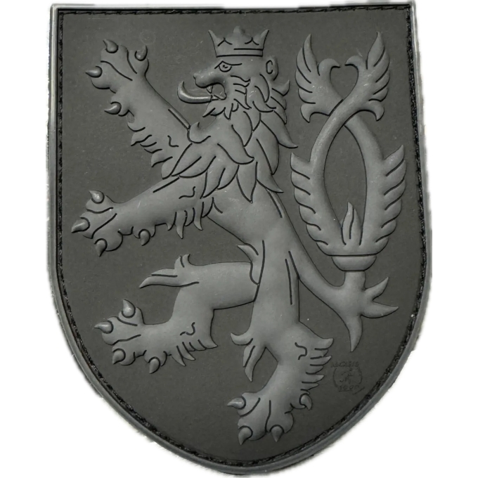 3D PVC CZECH LION Patch - Black