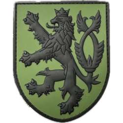 3D PVC CZECH LION Patch - Green