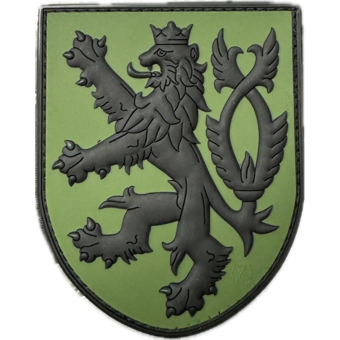 3D PVC CZECH LION Patch - Green