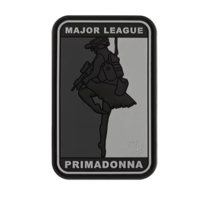 3D gumová nášivka MAJOR LEAGUE PRIMADONNA Patch - Čierna / biela