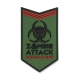 3D gumová nášivka ZOMBIE ATTACK Patch - Zelená