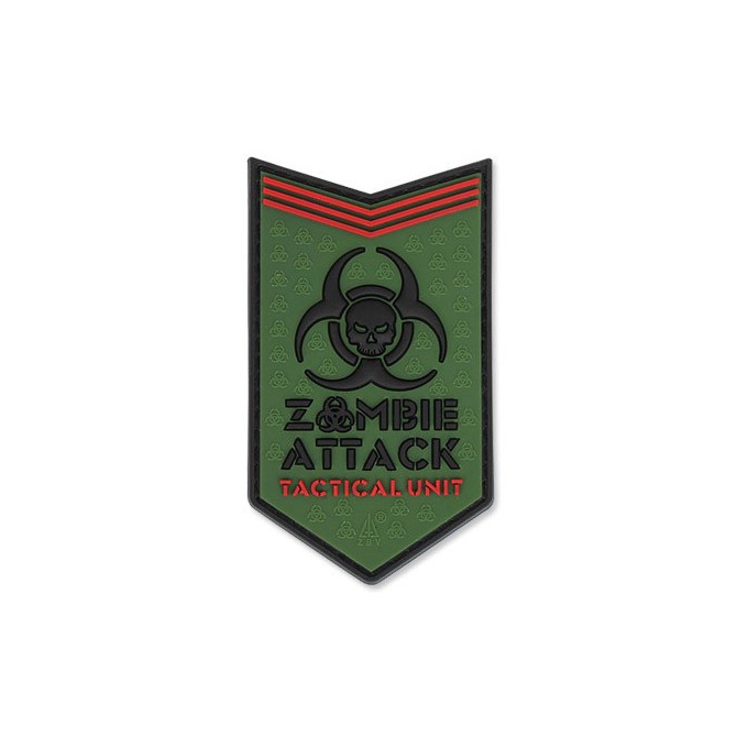 3D PVC ZOMBIE ATTACK Patch - Green