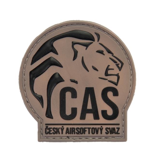 3D PVC Czech Airsoft Association Patch - Tan