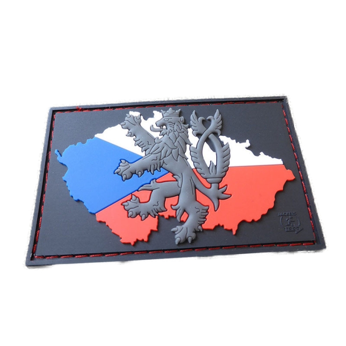 3D PVC CZECH LION AND FLAG Patch - Colorful