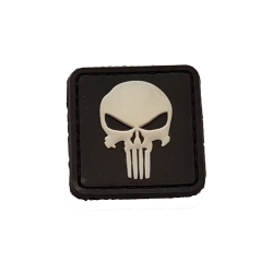 3D gumová nášivka PUNISHER Patch - Černá