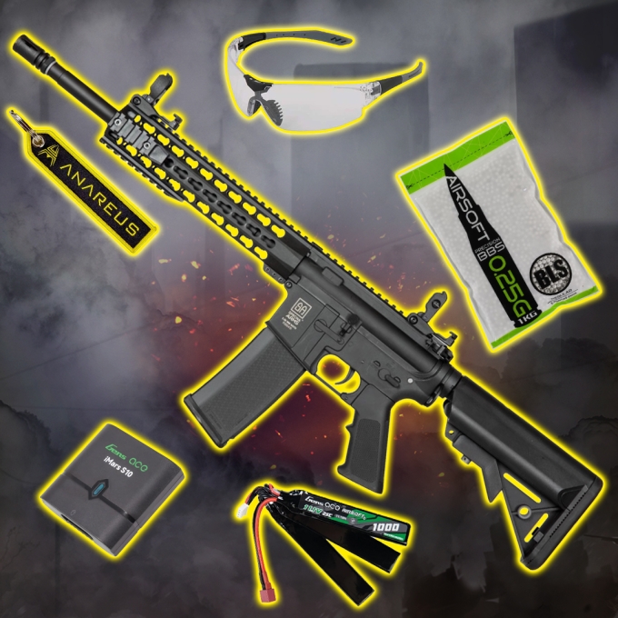 ANAREUS STARTER PACK SA M4 Keymod Gen2 (SA-F02 FLEX™ HAL ETU™) – Black
