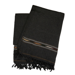 Traditional Cotton Throw PATOO – Dark Grey