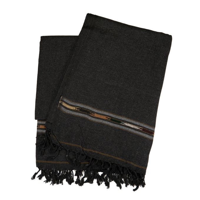 Traditional Cotton Throw PATOO – Dark Grey