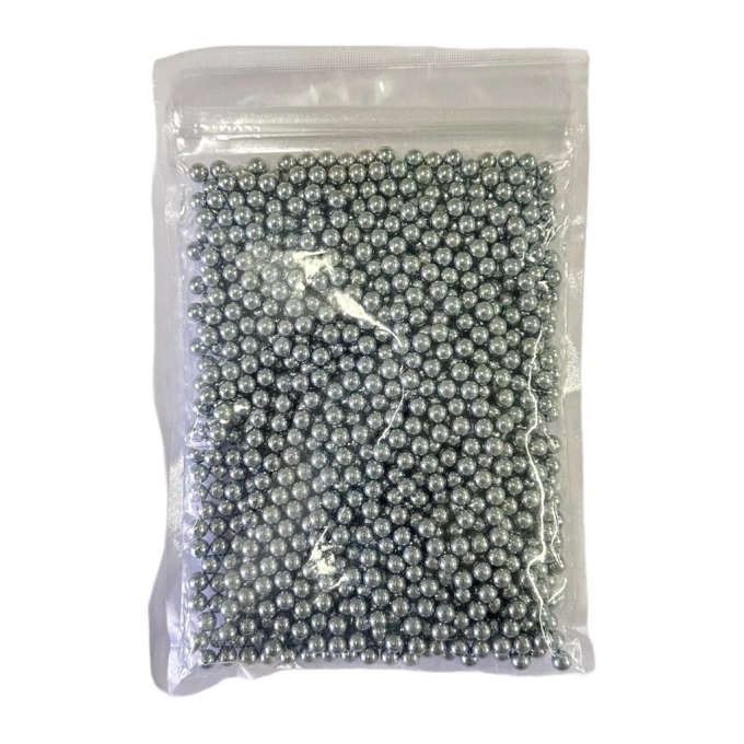BLS airsoftové kovové kuličky STAINLESS 0,85g, 1100 BBs - Stříbrná