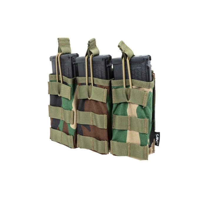 SATAC otvorená MOLLE sumka na 3 zásobníky M4 / AR15 - Woodland