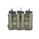 SATAC otevřená MOLLE sumka na 3 zásobníky M4 / AR15 - Zelená