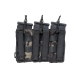 SATAC otvorená MOLLE sumka na 3 zásobníky M4 / AR15 - MC Black