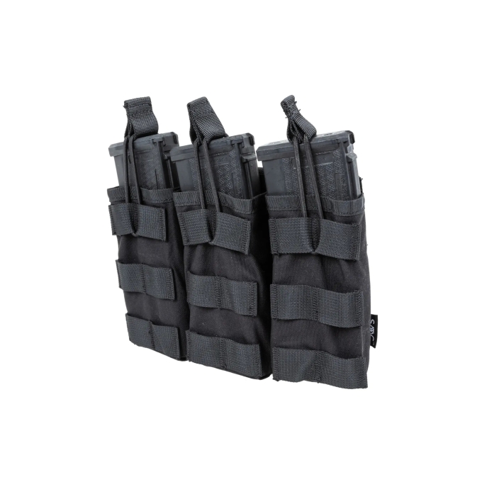 SATAC otvorená MOLLE sumka na 3 zásobníky M4 / AR15 - Čierna