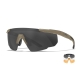 WILEY X SABER ADVANCED Glasses (Clear, Smoke, Orange Visor) - Tan