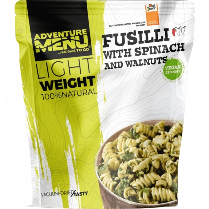 AM Lightweight Vegan Fusilli with Spinach and Walnuts (600 g)