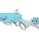 G&G LevAR 15" Gas Non-Blowback Airsoft Rifle - Blue / White