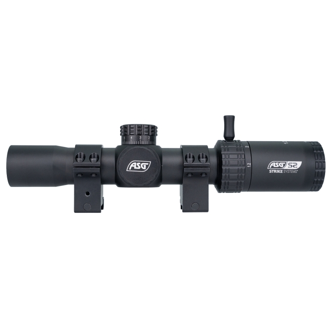 STRIKE LPVO puškohľad 1-6x28 LMTS-02 s montážou (30 mm) - Čierna